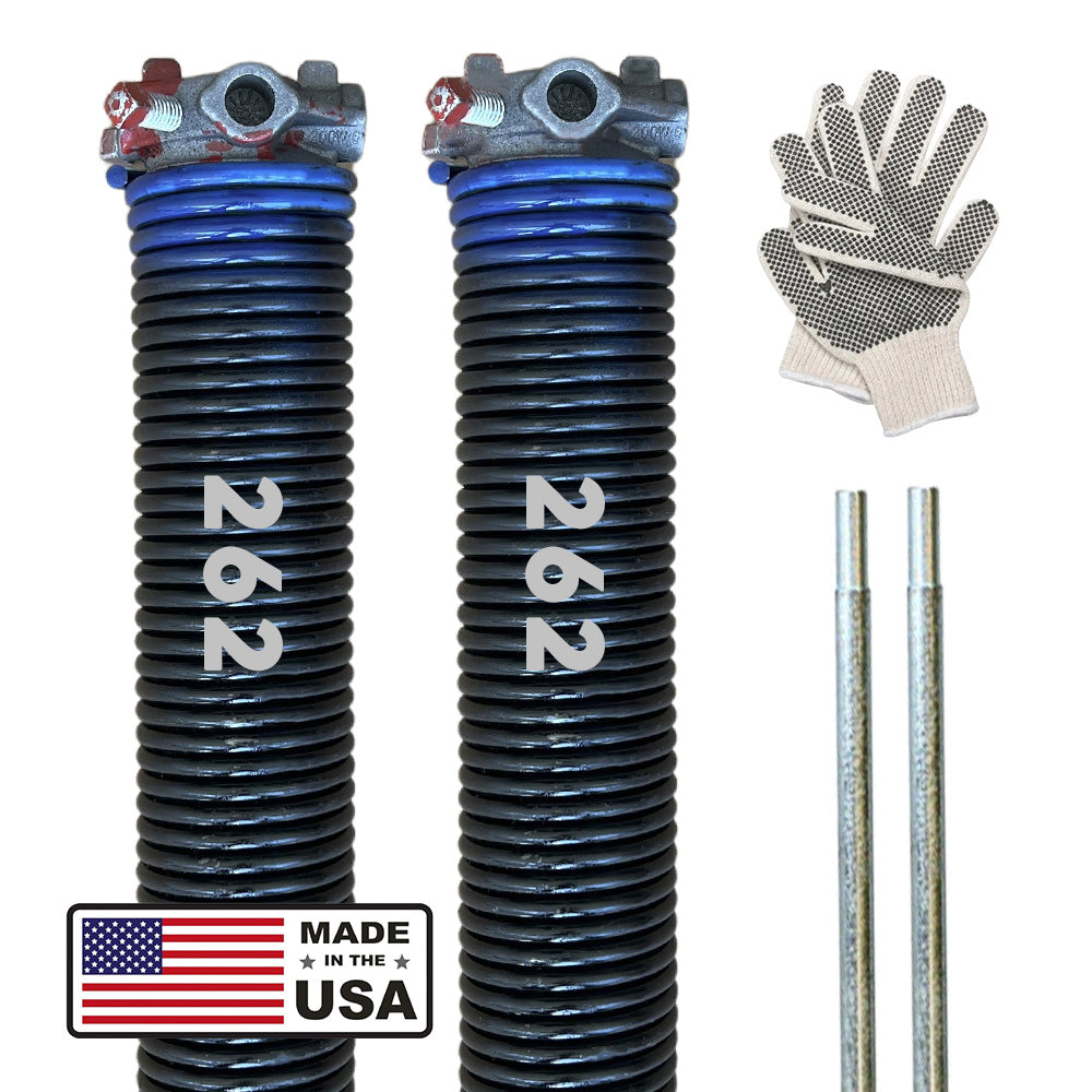 GaraLift Garage Door Torsion Spring .262 Wire Gauge (Blue)