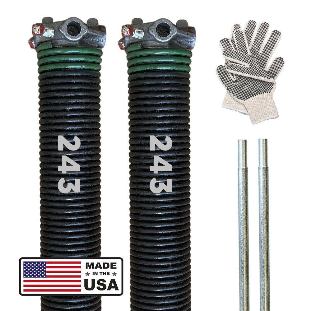 GaraLift Garage Door Torsion Spring .243 Wire Gauge (Green)
